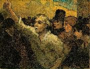 Honore  Daumier Two Uprising oil painting artist